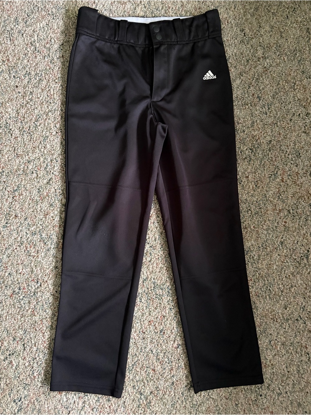 ADIDAS CLIMALITE Boys Youth Baseball Pants Black Medium Full Length Straight Leg